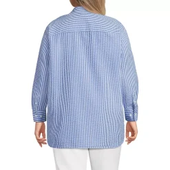 Women's Oversized Seersucker Shirt