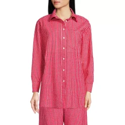 Women's Oversized Seersucker Shirt