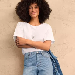 Women's Oversized Supima Short Sleeve Crew Neck T-Shirt