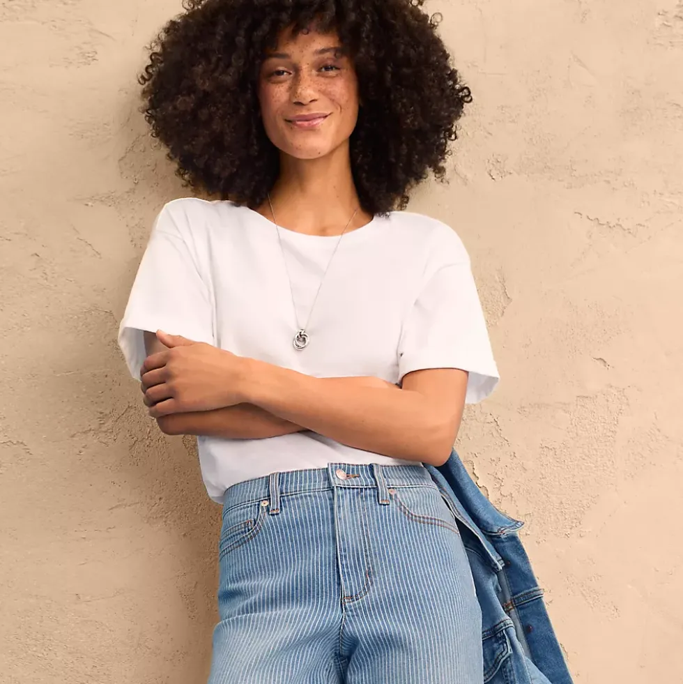 Women's Oversized Supima Short Sleeve Crew Neck T-Shirt