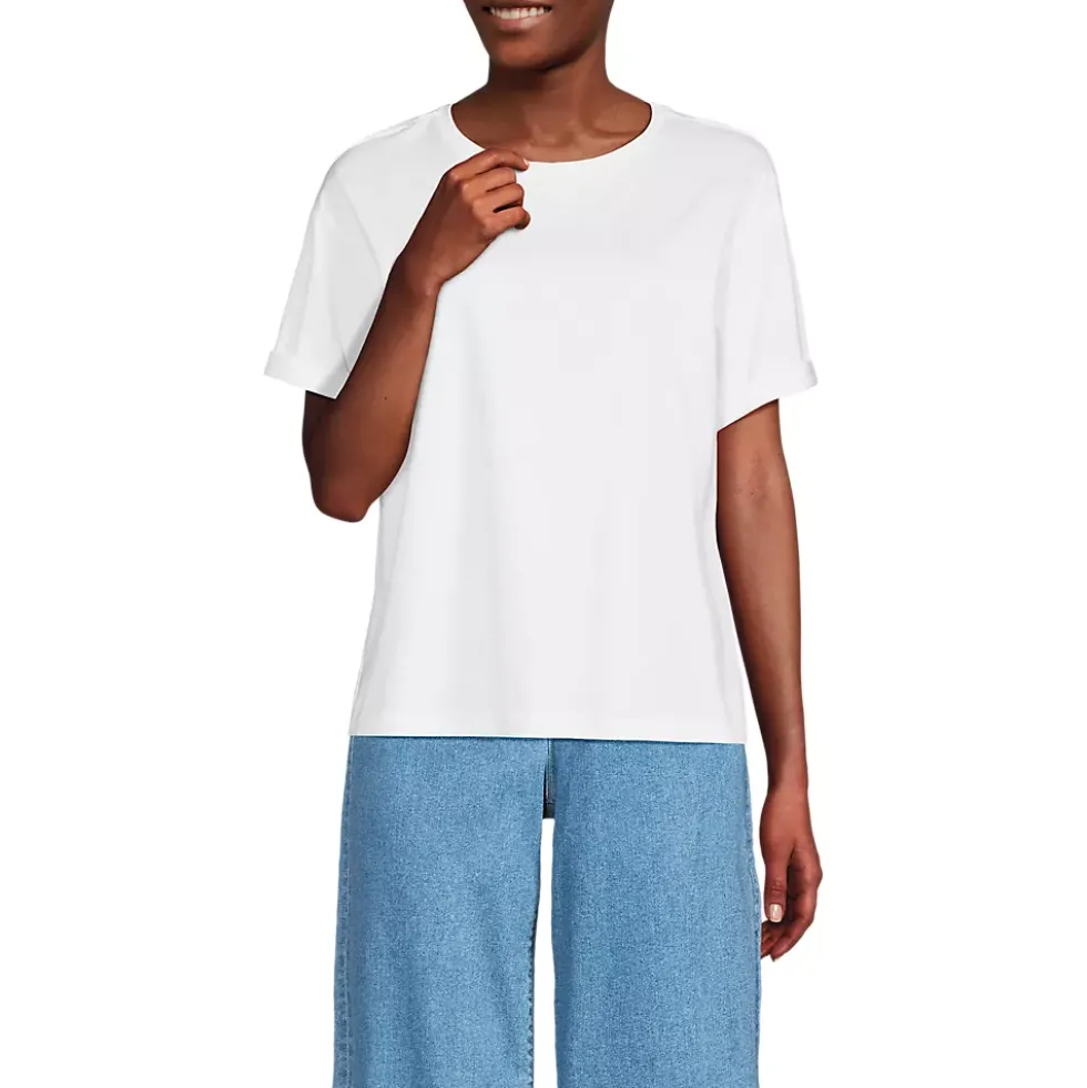 Women's Oversized Supima Short Sleeve Crew Neck T-Shirt
