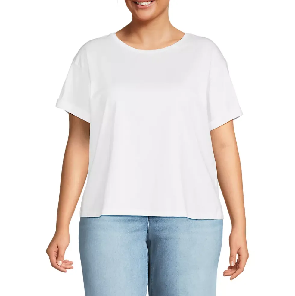 Women's Oversized Supima Short Sleeve Crew Neck T-Shirt