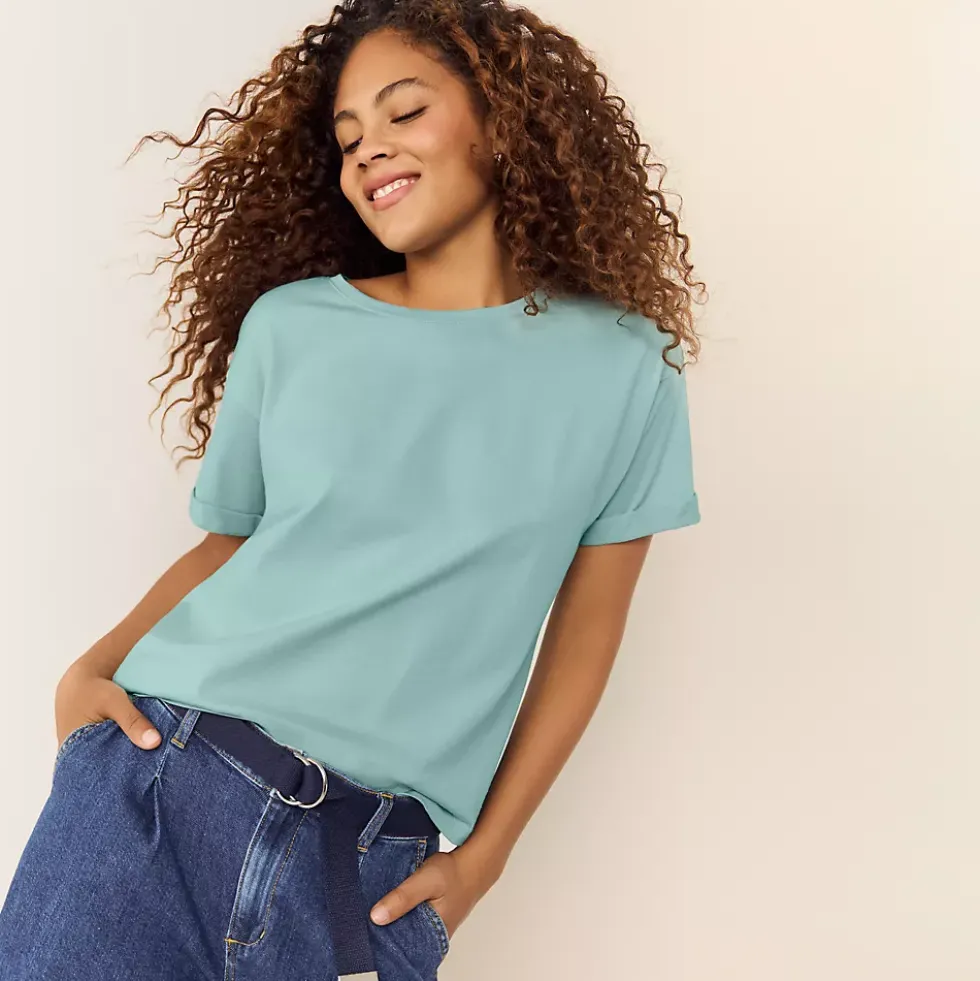 Women's Oversized Supima Short Sleeve Crew Neck T-Shirt