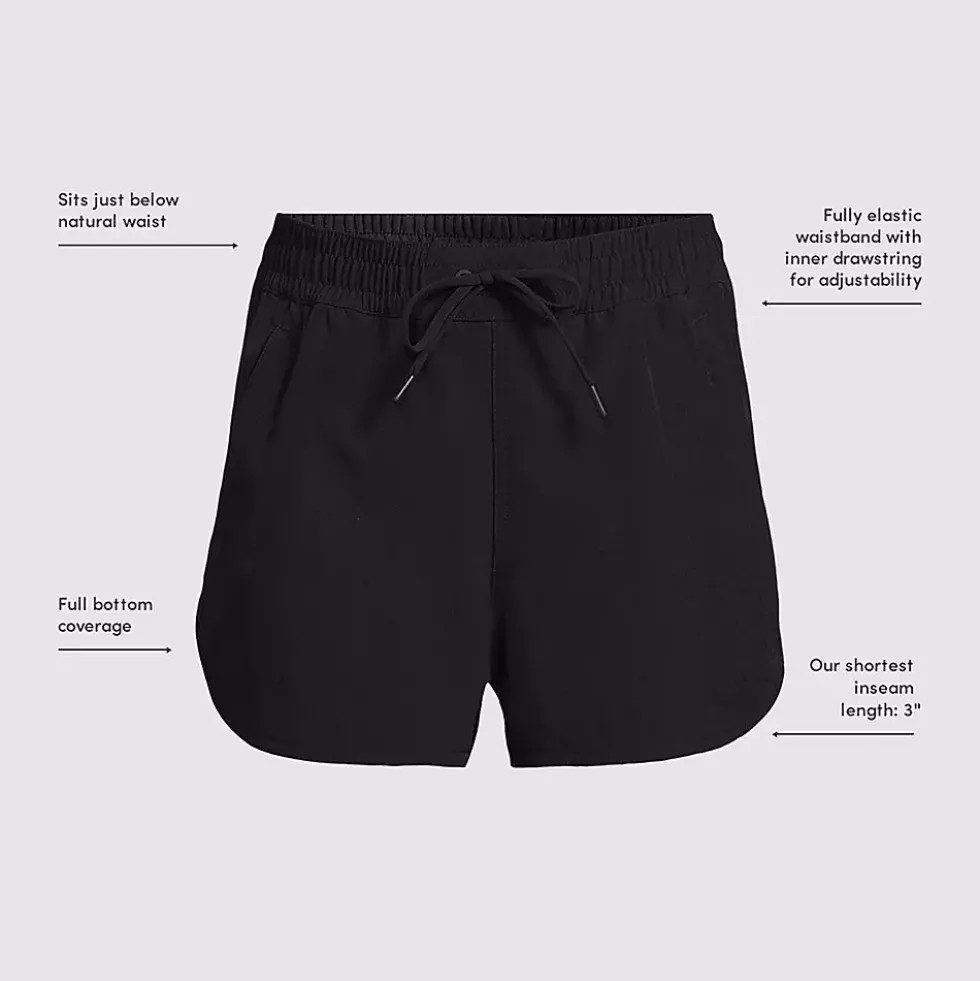 Women's 3" Packable Cover-up Swim Shorts