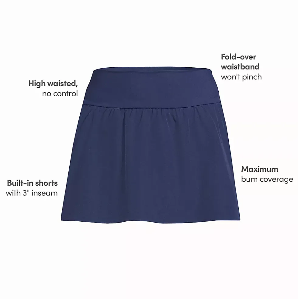 Women's Pinchless Mini Swim Skort