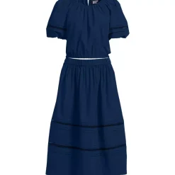 Women's Pintuck Puff Sleeve Skirt Set