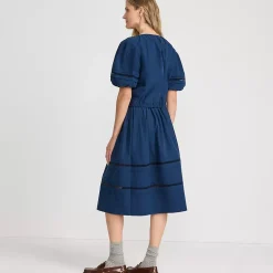 Women's Pintuck Puff Sleeve Skirt Set