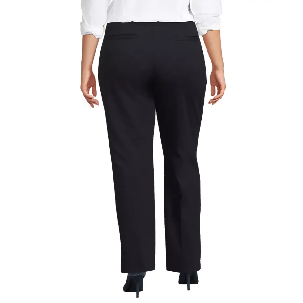 Women's Pintuck Straight Leg Ponte Pants
