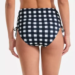 Women's Pique High Waisted Adjustable Bikini Bottoms
