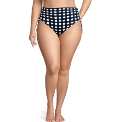 Women's Pique High Waisted Adjustable Bikini Bottoms