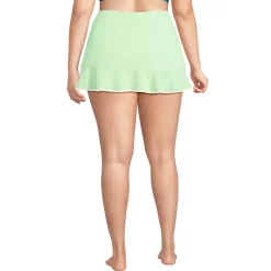 Women's Pique Ruffle Hem Mini Swim Skirt