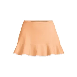 Women's Pique Ruffle Hem Mini Swim Skirt