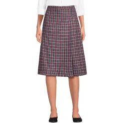 Women's Plaid A-line Skirt Below The Knee
