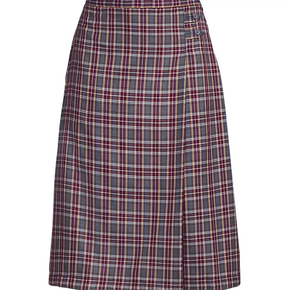 Women's Plaid A-line Skirt Below The Knee