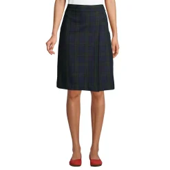 Women's Plaid A-line Skirt Below the Knee
