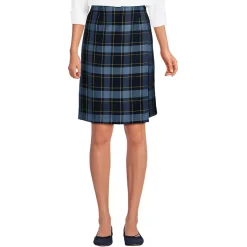 Women's Plaid A Line Tab Skort Top of Knee