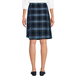 Women's Plaid A Line Tab Skort Top of Knee