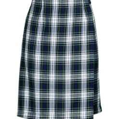 Women's Plaid A Line Tab Skort Top of Knee