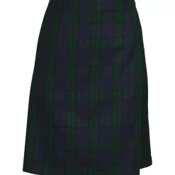 Women's Plaid A Line Tab Skort Top of Knee
