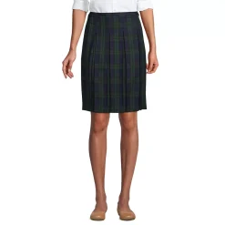 Women's Plaid Box Pleat Skirt Top of the Knee