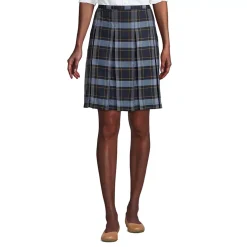 Women's Plaid Box Pleat Skirt Top of the Knee