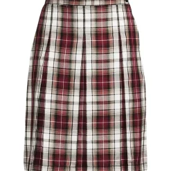 Women's Plaid Box Pleat Skirt Top of the Knee