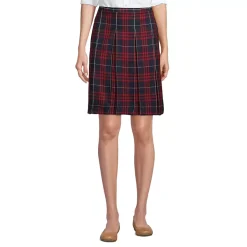 Women's Plaid Box Pleat Skirt Top of the Knee