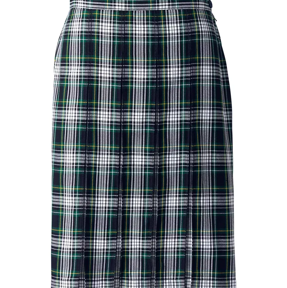 Women's Plaid Box Pleat Skirt Top of the Knee