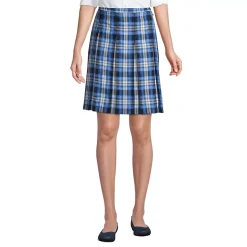Women's Plaid Box Pleat Skirt Top of the Knee
