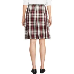 Women's Plaid Box Pleat Skirt Top of the Knee