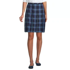 Women's Plaid Box Pleat Skirt Top of the Knee