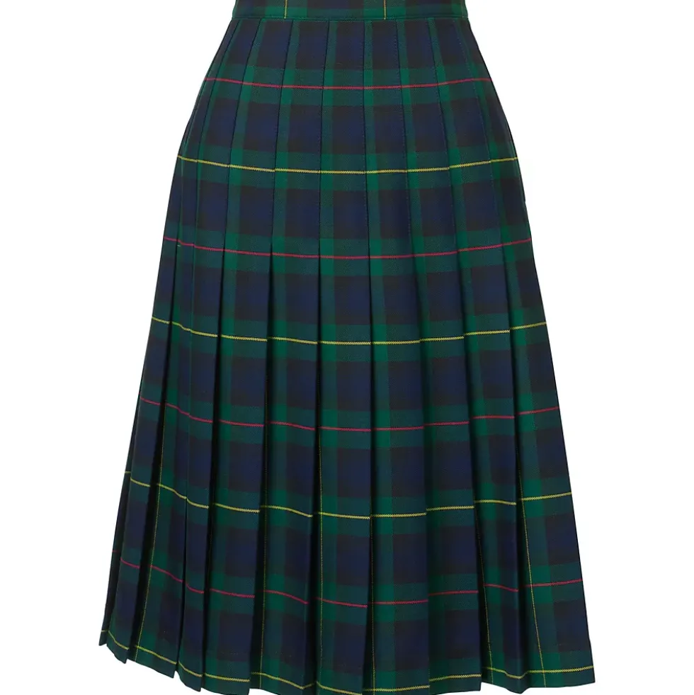 Women's Plaid Pleated Skirt Below the Knee