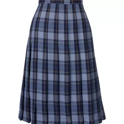 Women's Plaid Pleated Skirt Below the Knee