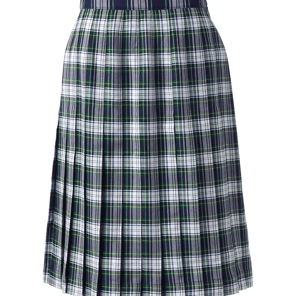 Women's Plaid Pleated Skirt Below the Knee