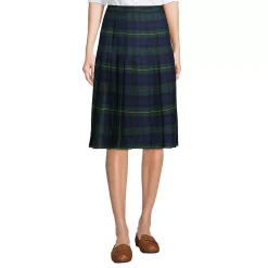Women's Plaid Pleated Skirt Below the Knee