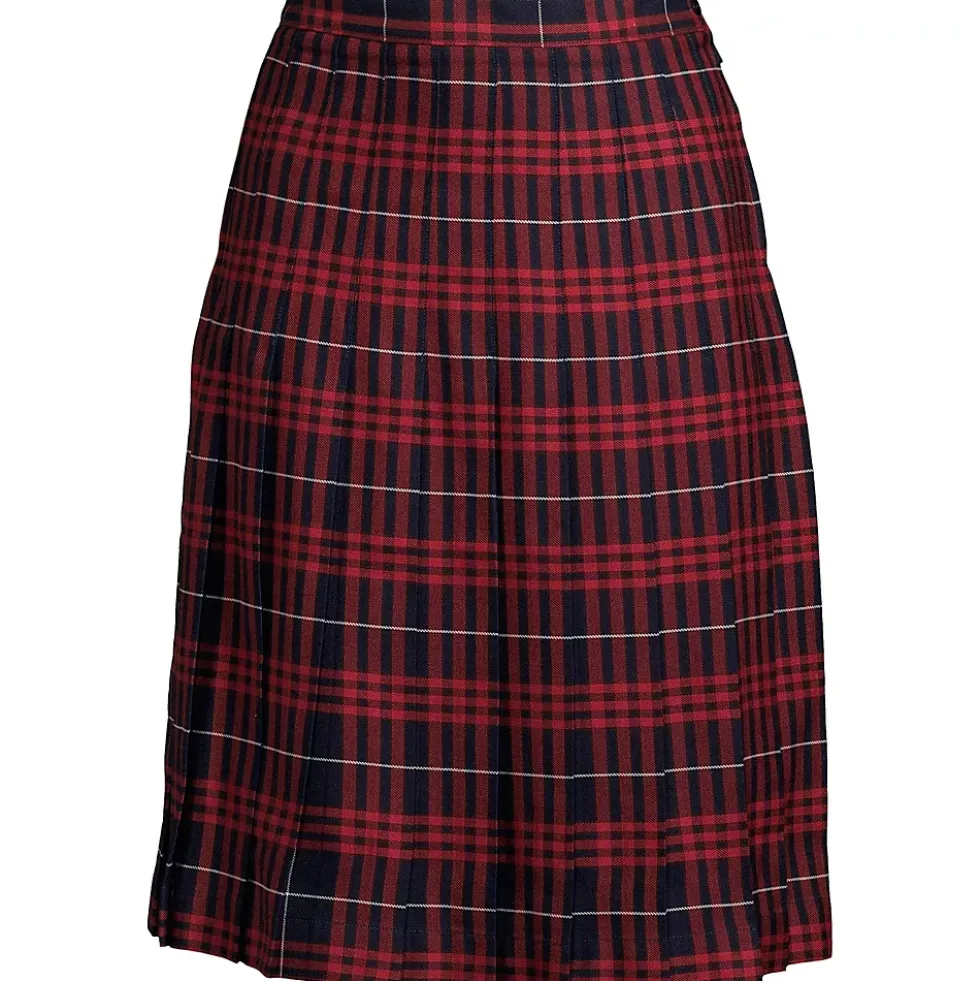 Women's Plaid Pleated Skirt Below the Knee