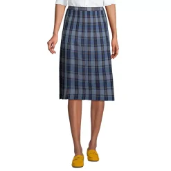 Women's Plaid Pleated Skirt Below the Knee