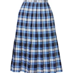 Women's Plaid Pleated Skirt Below the Knee