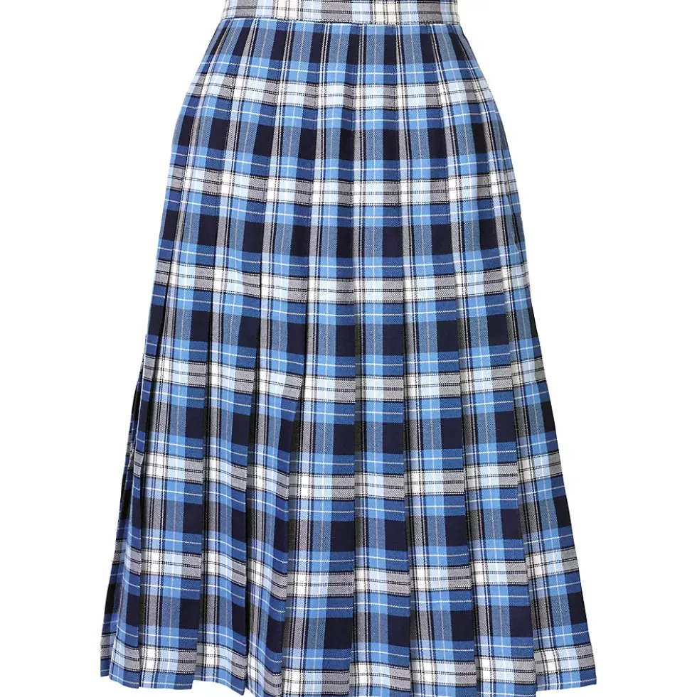 Women's Plaid Pleated Skirt Below the Knee