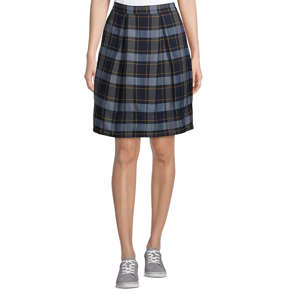 Women's Plaid Pleated Skort Top of Knee