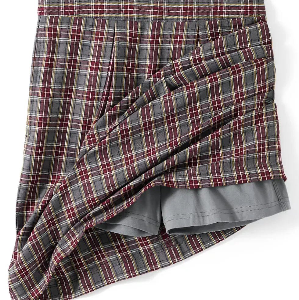 Women's Plaid Skort Top of Knee