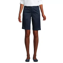 Women's Plain Front Blend Chino Shorts