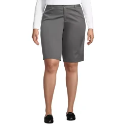 Women's Plain Front Blend Chino Shorts