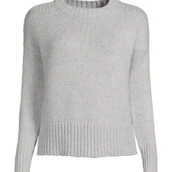 Women's Plus Size Boucle Easy Fit Crew Neck Sweater