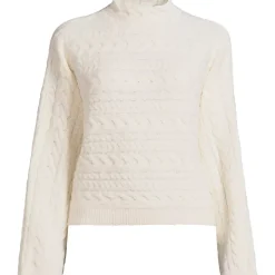 Women's Plus Size Boucle Funnel Neck All Over Cable Sweater
