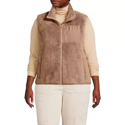 Women's Plus Size Cozy Sherpa Fleece Vest