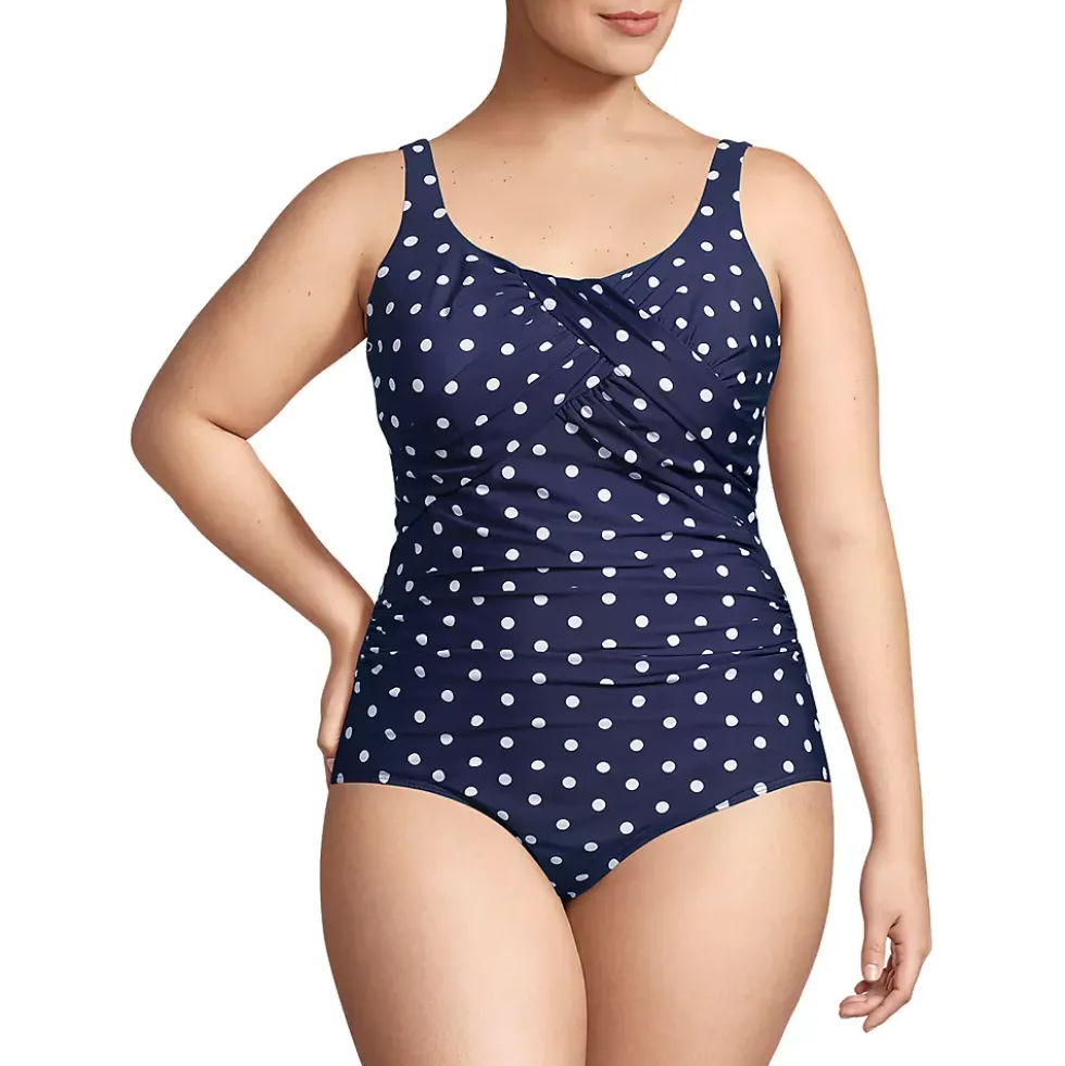 Women's Plus Size DDD-Cup SlenderSuit Carmela Underwire Tummy Control One Piece Swimsuit