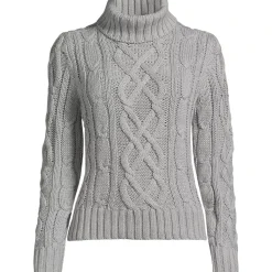 Women's Plus Size Drifter Cable Turtleneck Sweater