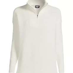 Women's Plus Size Drifter Cotton Quarter Zip Pullover Sweater