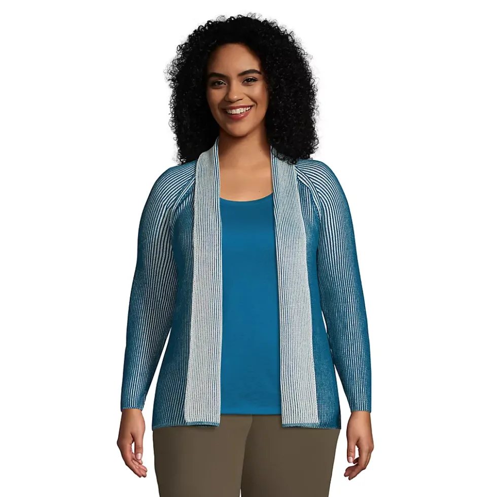 Women's Plus Size Drifter Shaker Open Cardigan Sweater